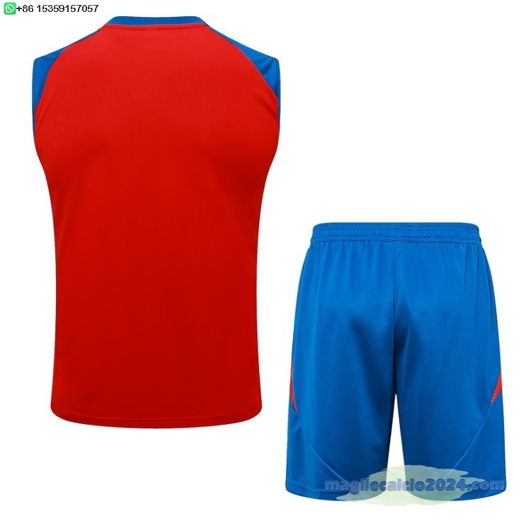 Formazione Senza Maniche Set Completo Argentina 2024 Rosso Blu Poco Prezzo