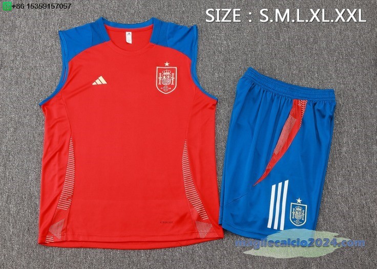 Formazione Senza Maniche Set Completo Argentina 2024 Rosso Blu Poco Prezzo