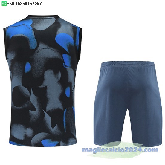 Formazione Senza Maniche Set Completo Inter Milan 2024 2025 Blu Grigio Poco Prezzo