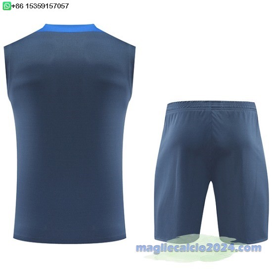 Formazione Senza Maniche Set Completo Inter Milan 2024 2025 Grigio I Blu Poco Prezzo