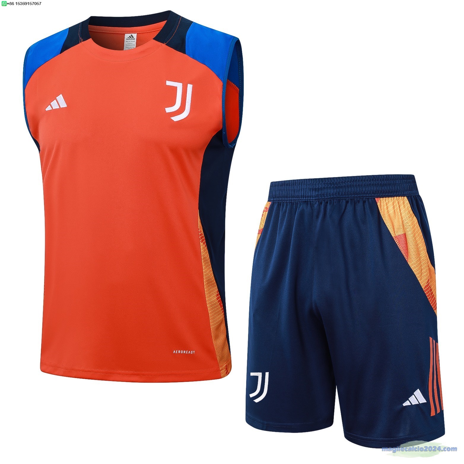 Formazione Senza Maniche Set Completo Juventus 2024 2025 Arancione Blu Poco Prezzo