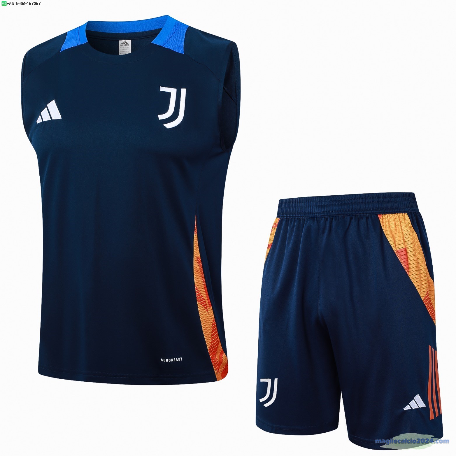 Formazione Senza Maniche Set Completo Juventus 2024 2025 Blu Navy Poco Prezzo