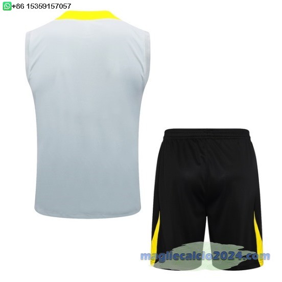 Formazione Senza Maniche Set Completo Liverpool 2024 2025 Grigio Giallo Nero Poco Prezzo