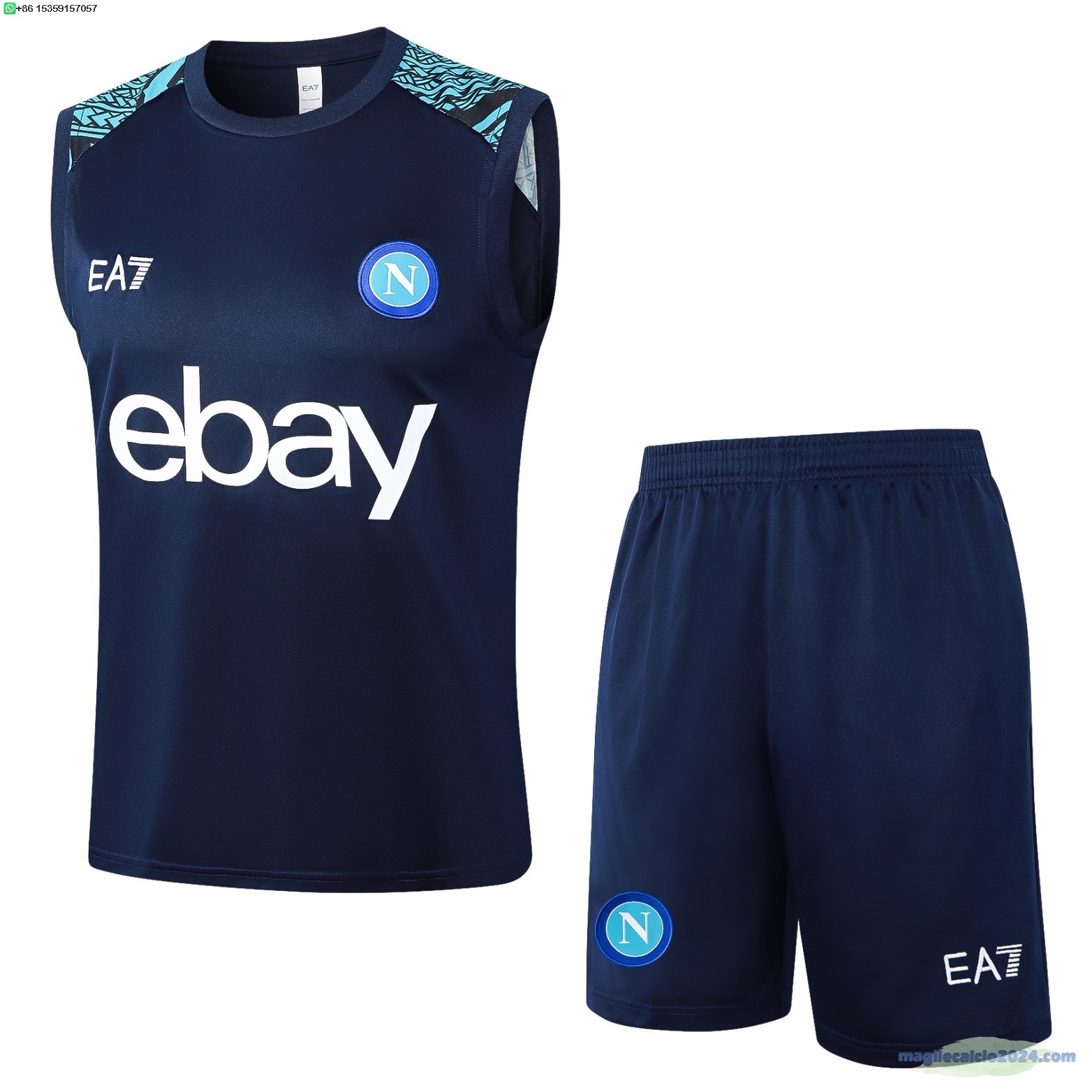 Formazione Senza Maniche Set Completo Napoli 2024 2025 I Blu Poco Prezzo