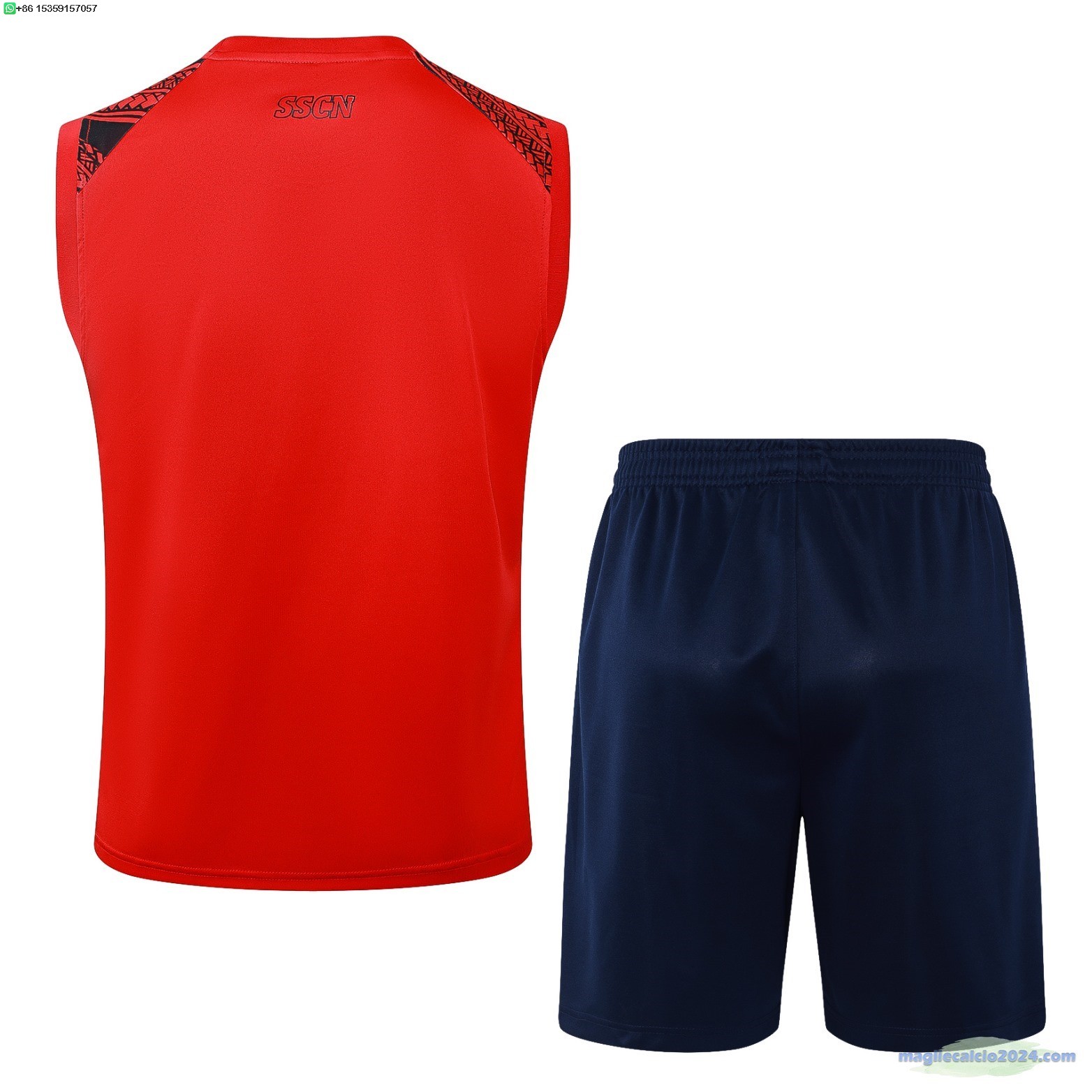 Formazione Senza Maniche Set Completo Napoli 2024 2025 Rosso I Blu Poco Prezzo