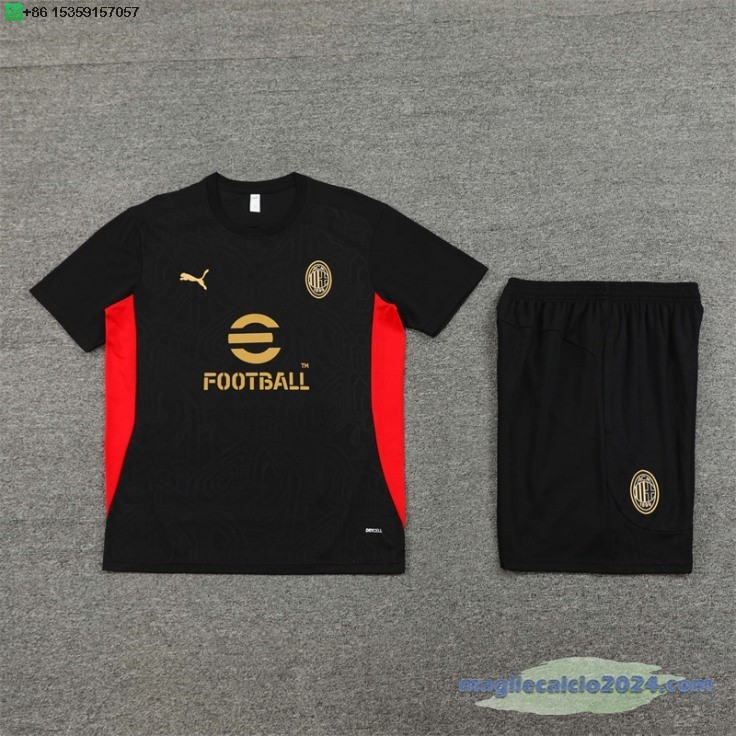 Formazione Set Completo AC Milan 2024 2025 Nero I Rosso Poco Prezzo