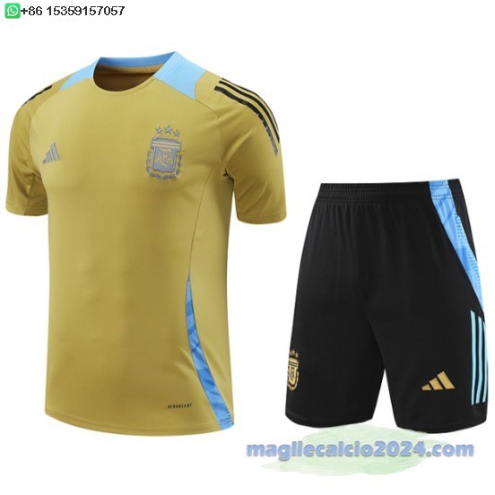 Formazione Set Completo Argentina 2024 Giallo Nero Blu Poco Prezzo