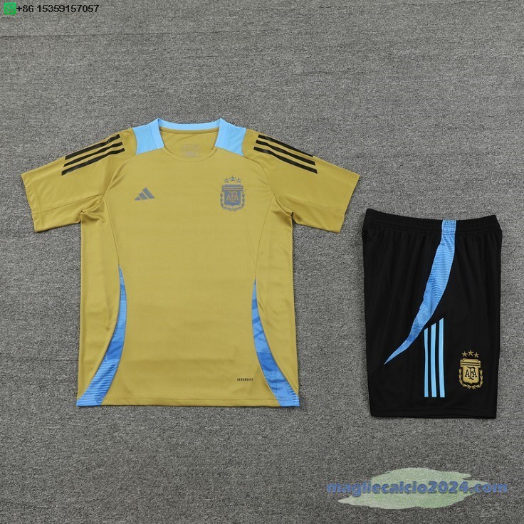 Formazione Set Completo Argentina 2024 Giallo Nero Blu Poco Prezzo