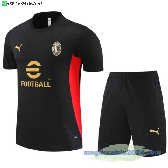 Formazione Set Completo Bambino AC Milan 2024 2025 Nero I Rosso Poco Prezzo