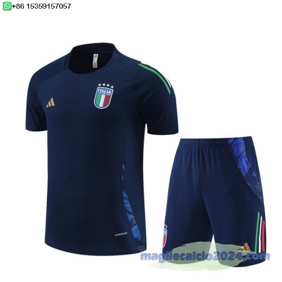 Formazione Set Completo Bambino Italia 2024 Blu Navy Poco Prezzo