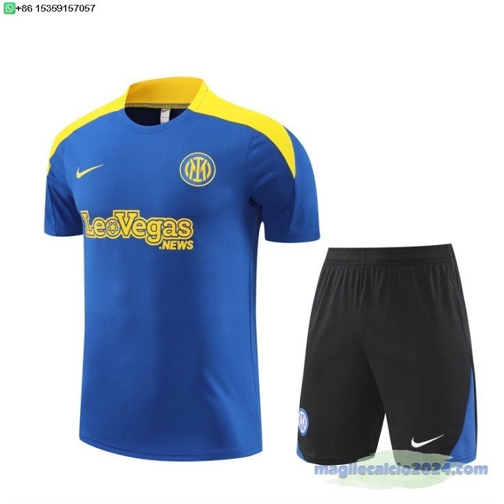 Formazione Set Completo Inter Milan 2024 2025 Blu Giallo Nero Poco Prezzo