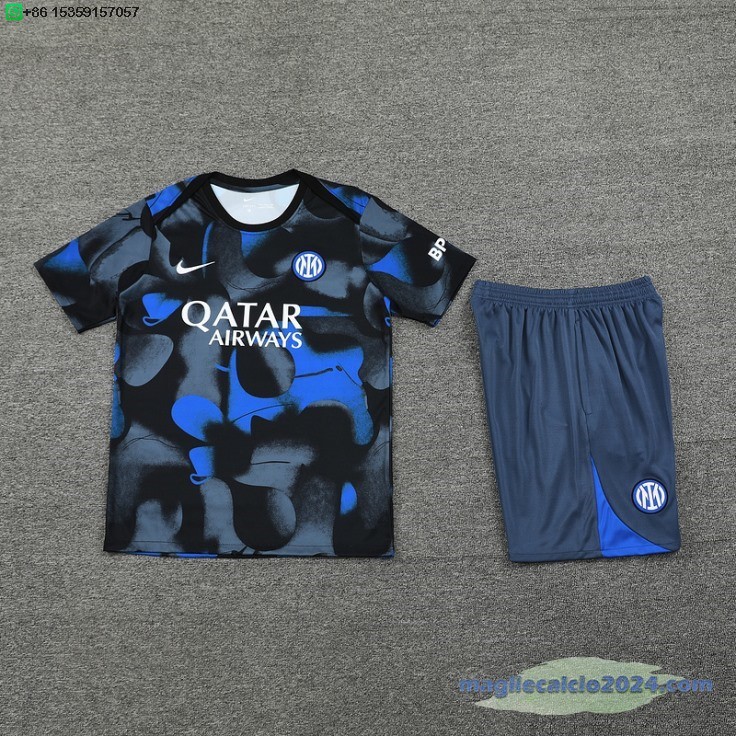 Formazione Set Completo Inter Milan 2024 2025 Blu Grigio Poco Prezzo