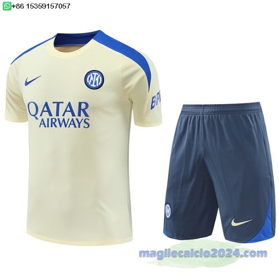 Formazione Set Completo Inter Milan 2024 2025 Giallo Grigio Poco Prezzo