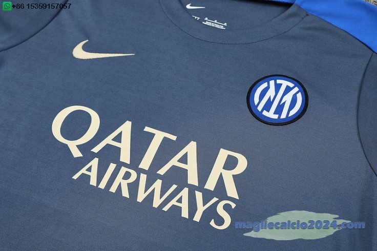 Formazione Set Completo Inter Milan 2024 2025 Grigio Blu Poco Prezzo