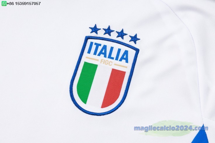 Formazione Set Completo Italia 2024 Bianco Blu Navy Poco Prezzo