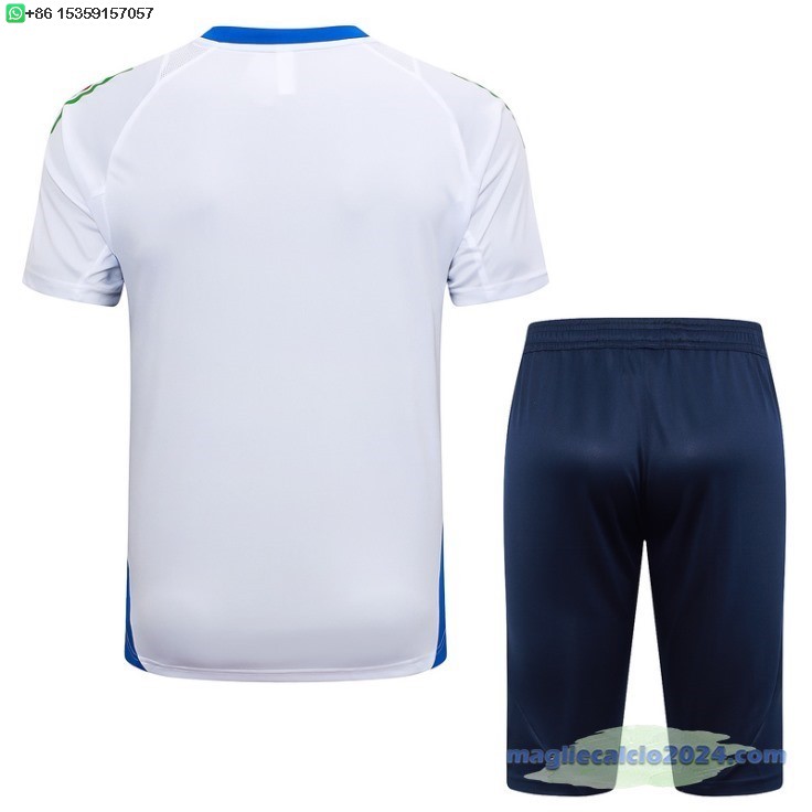 Formazione Set Completo Italia 2024 Bianco Blu Navy Poco Prezzo
