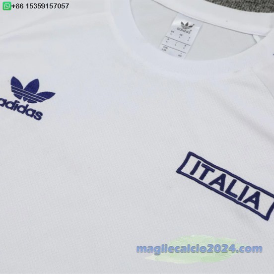 Formazione Set Completo Italia 2024 Bianco Blu Poco Prezzo