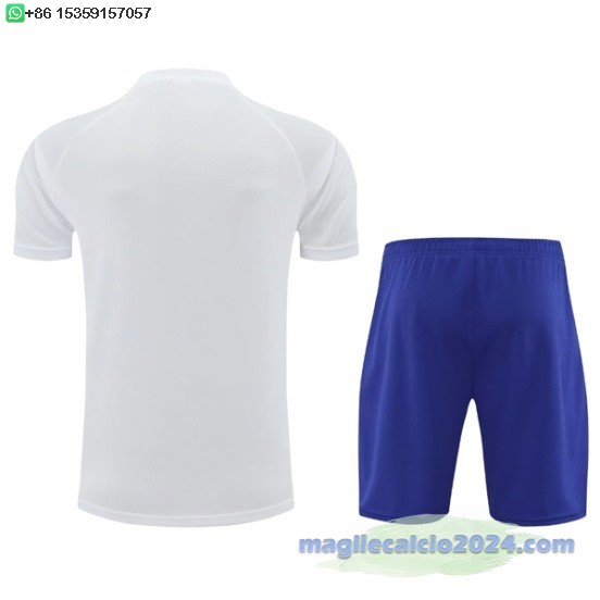 Formazione Set Completo Italia 2024 Bianco Blu Poco Prezzo