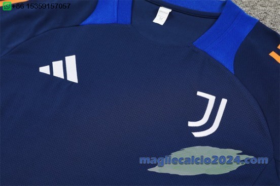Formazione Set Completo Juventus 2024 2025 Blu Navy Arancione Poco Prezzo