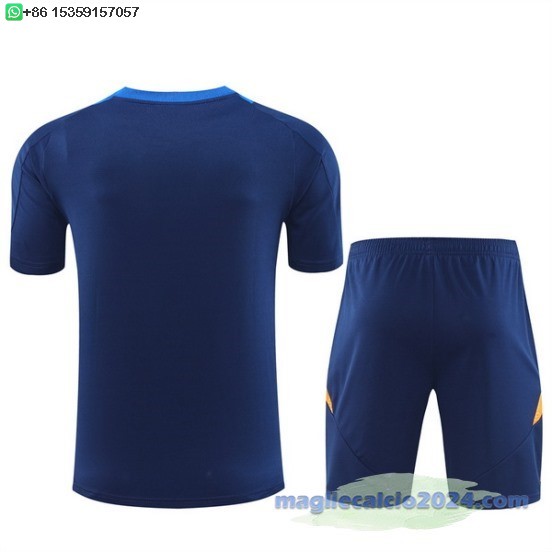 Formazione Set Completo Juventus 2024 2025 Blu Navy Arancione Poco Prezzo