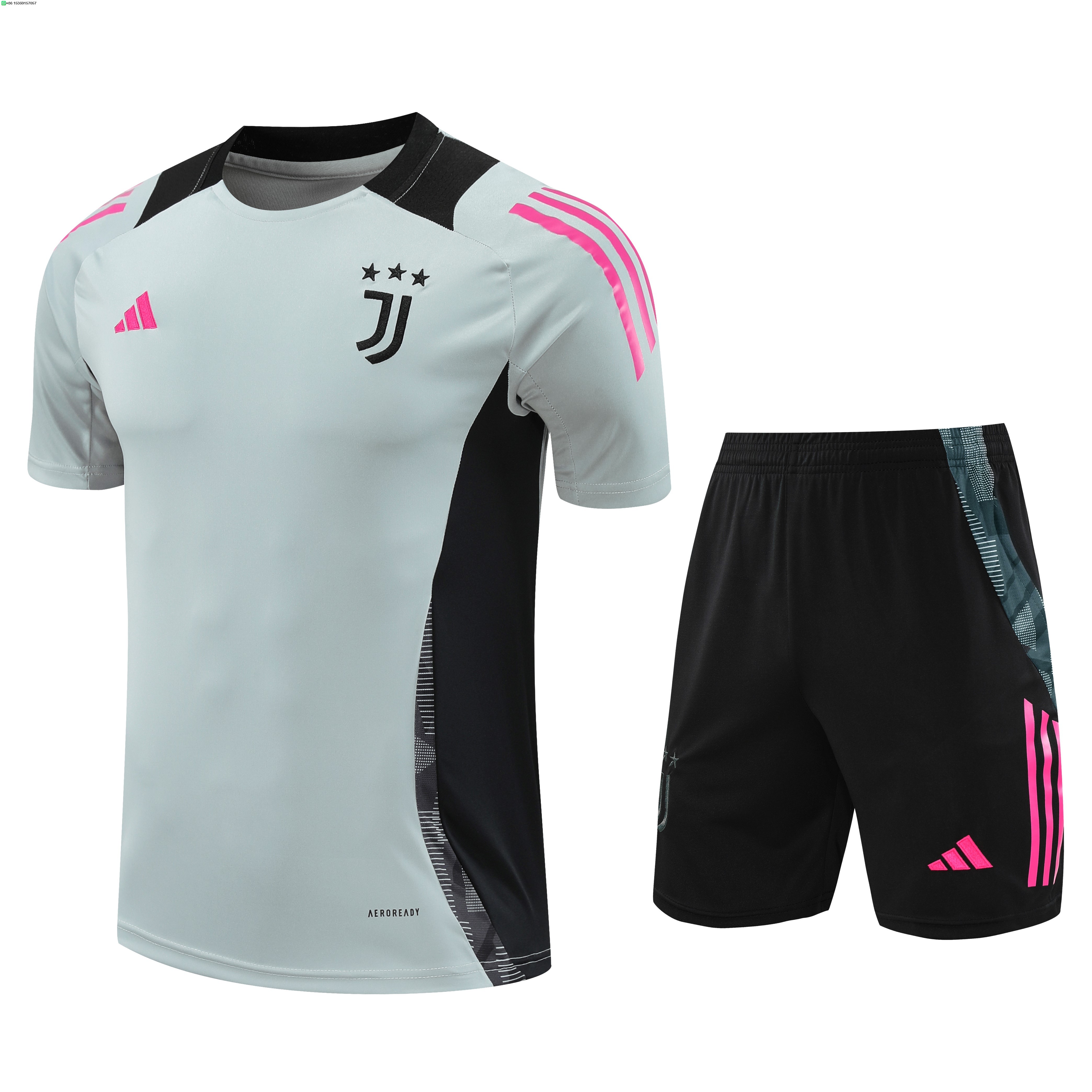Formazione Set Completo Juventus 2024 2025 Grigio Nero Poco Prezzo