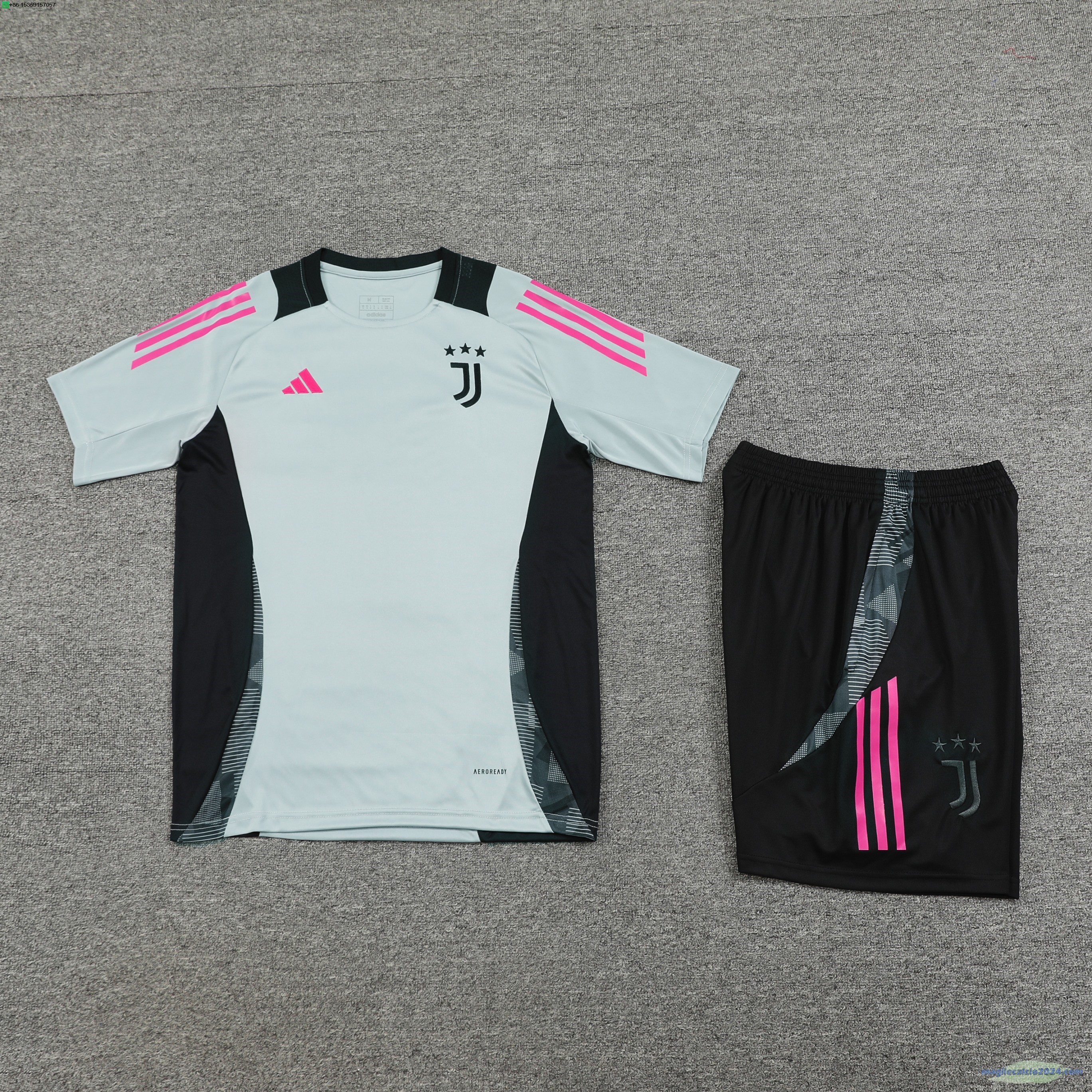 Formazione Set Completo Juventus 2024 2025 Grigio Nero Poco Prezzo