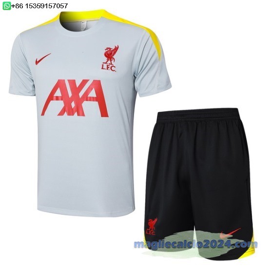 Formazione Set Completo Liverpool 2024 2025 Grigio Giallo Nero Poco Prezzo