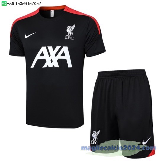 Formazione Set Completo Liverpool 2024 2025 Nero Bianco Poco Prezzo
