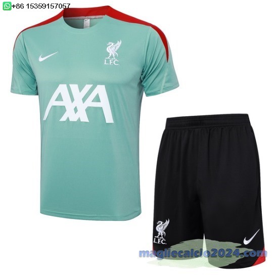 Formazione Set Completo Liverpool 2024 2025 Verde Nero Poco Prezzo