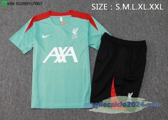 Formazione Set Completo Liverpool 2024 2025 Verde Nero Poco Prezzo