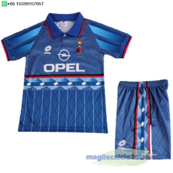 Fourth Conjunto De Bambino AC Milan Retro 1995 1996 Poco Prezzo