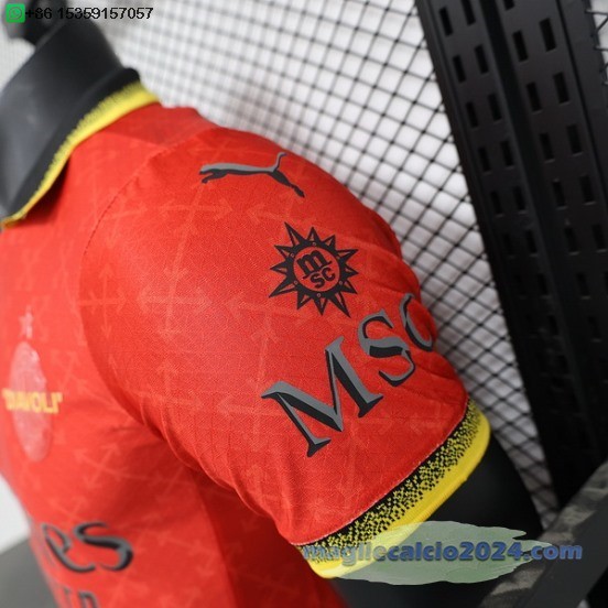 Fourth Giocatori Maglia AC Milan 2024 2025 Rosso Verde Poco Prezzo