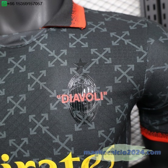 Fourth Giocatori Maglia AC Milan 2024 2025 Verde Nero Poco Prezzo
