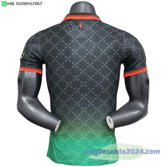 Fourth Giocatori Maglia AC Milan 2024 2025 Verde Nero Poco Prezzo