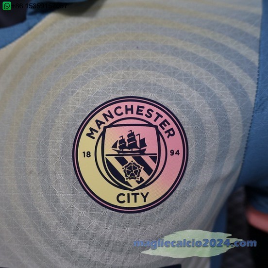 Fourth Giocatori Maglia Manchester City 2024 2025 Giallo Poco Prezzo