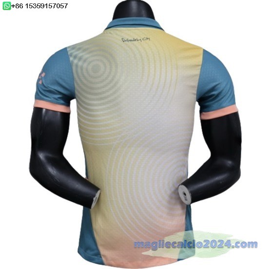 Fourth Giocatori Maglia Manchester City 2024 2025 Giallo Poco Prezzo