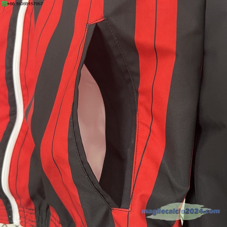 Giacca a vento AC Milan 2024 2025 Bianco Rosso Poco Prezzo