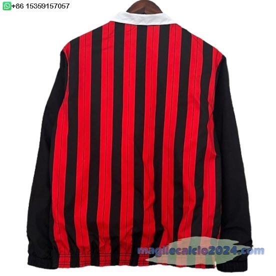 Giacca a vento AC Milan 2024 2025 Bianco Rosso Poco Prezzo