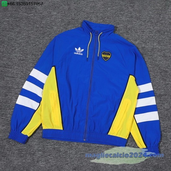 Giacca a vento Boca Juniors 2024 2025 Blu Giallo Poco Prezzo
