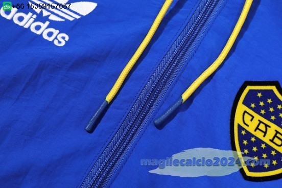 Giacca a vento Boca Juniors 2024 2025 Blu Giallo Poco Prezzo