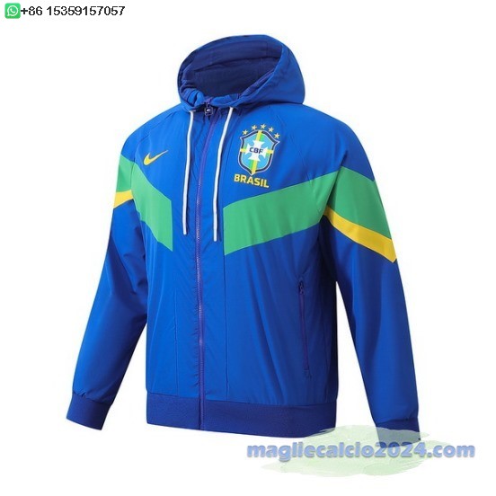 Giacca a vento Brasilee 2024 Blu Verde Poco Prezzo