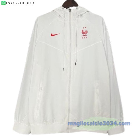 Giacca a vento Francia 2024 Bianco Poco Prezzo