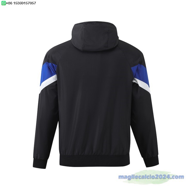 Giacca a vento Inter Milan 2024 2025 Blu Nero Poco Prezzo