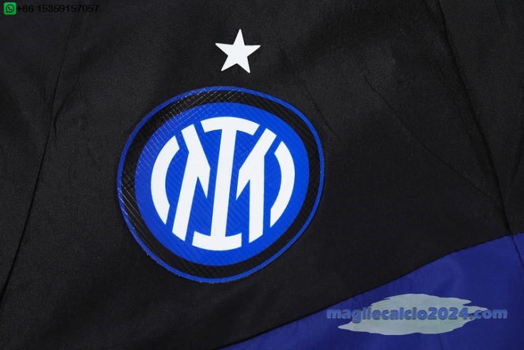 Giacca a vento Inter Milan 2024 2025 Blu Nero Poco Prezzo