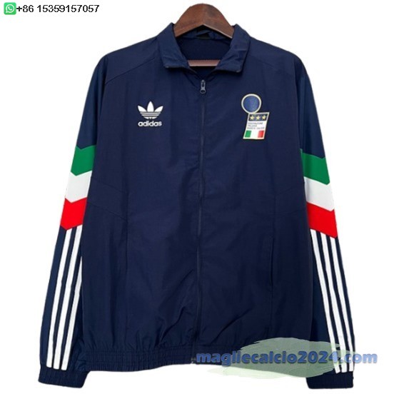Giacca a vento Italia 2024 Blu Navy Poco Prezzo