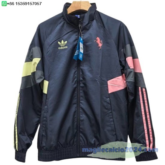Giacca a vento Juventus 2024 2025 Blu Navy Rosa Poco Prezzo
