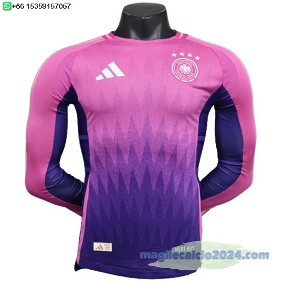 Giocatori Away Manica lunga Germania 2024 Purpureo Poco Prezzo
