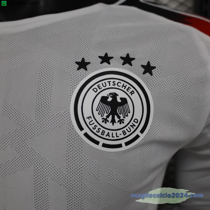 Giocatori Home Manica lunga Germania 2024 Bianco Poco Prezzo