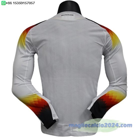 Giocatori Home Manica lunga Germania 2024 Bianco Poco Prezzo