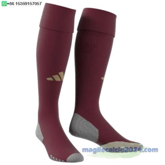 Home Calzettoni Bambino As Roma 2024 2025 Rosso Poco Prezzo